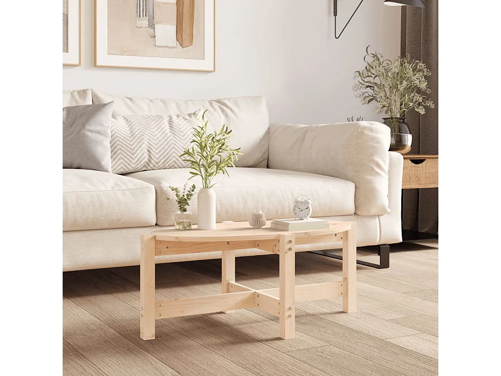 Table basse 87x48x35 cm Bois massif de pin