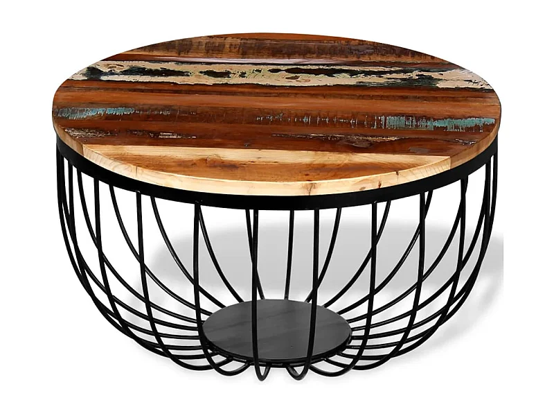 Salontafel massief gerecycled hout