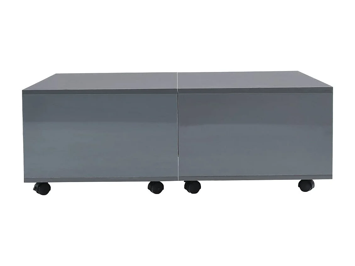 Table basse Gris brillant 100x100x35 cm