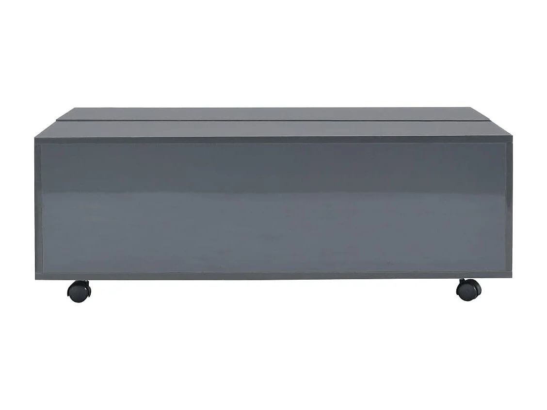 Table basse Gris brillant 100x100x35 cm