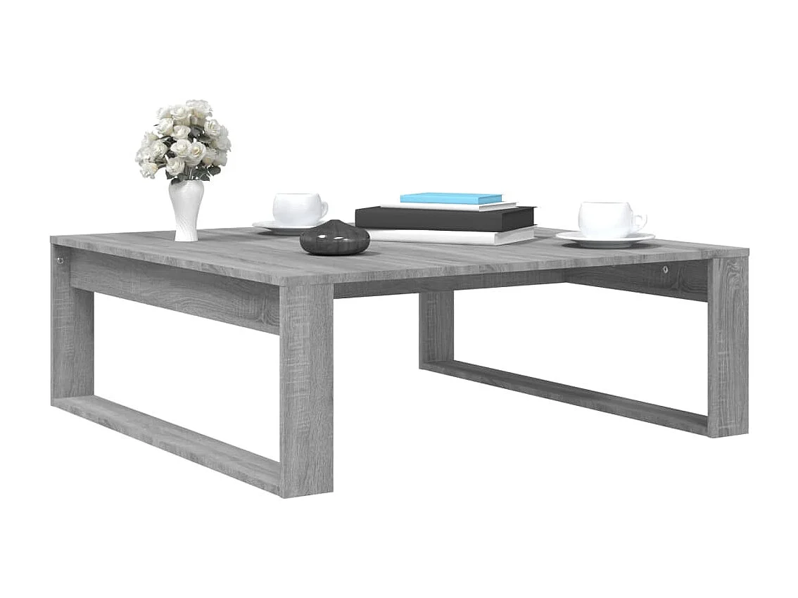 Couchtisch Grau Sonoma 100x100x35 cm Holzwerkstoff