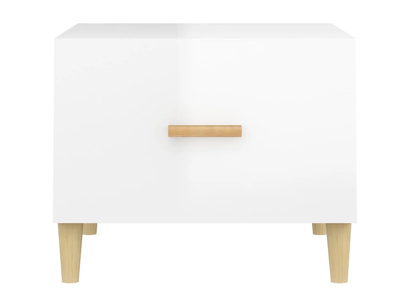 Table basse Blanc brillant 50x50x40 cm Bois d'ingénierie