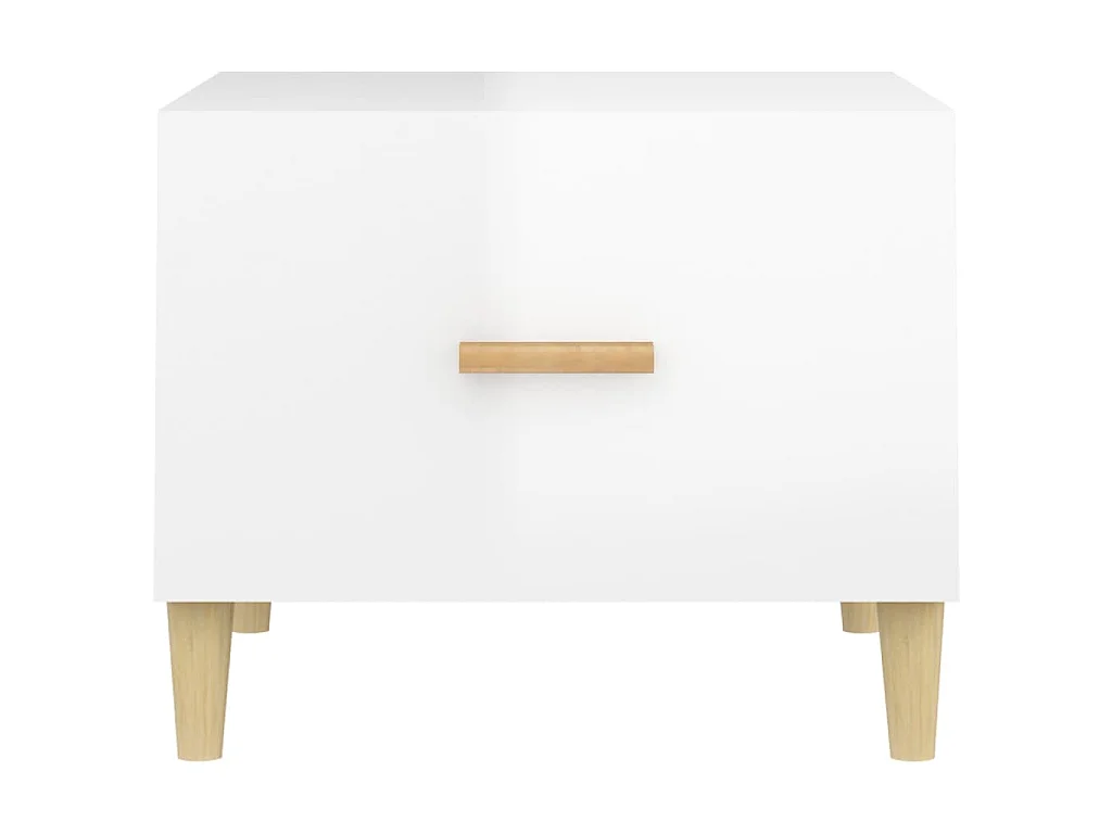 Couchtisch Hochglanz-Weiß 50x50x40 cm Holzwerkstoff