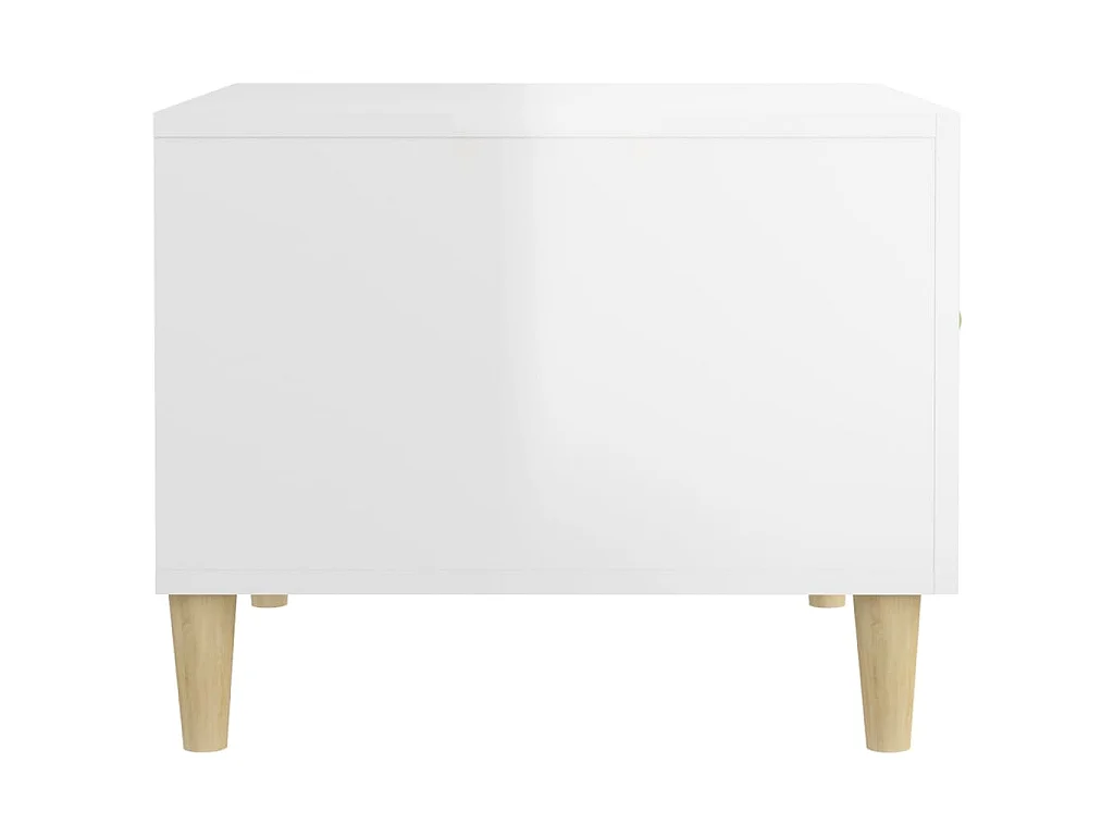 Couchtisch Hochglanz-Weiß 50x50x40 cm Holzwerkstoff