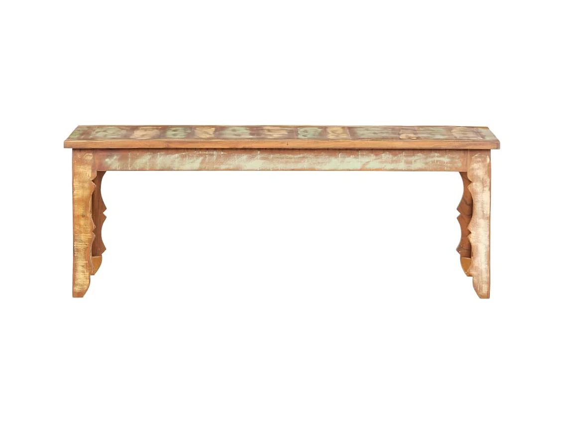 Mesa de centro de madera maciza reciclada 110x50x40 cm