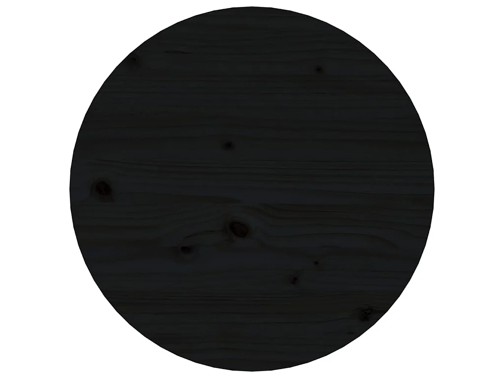 Table basse Noir Ø 45x40 cm Bois massif de pin