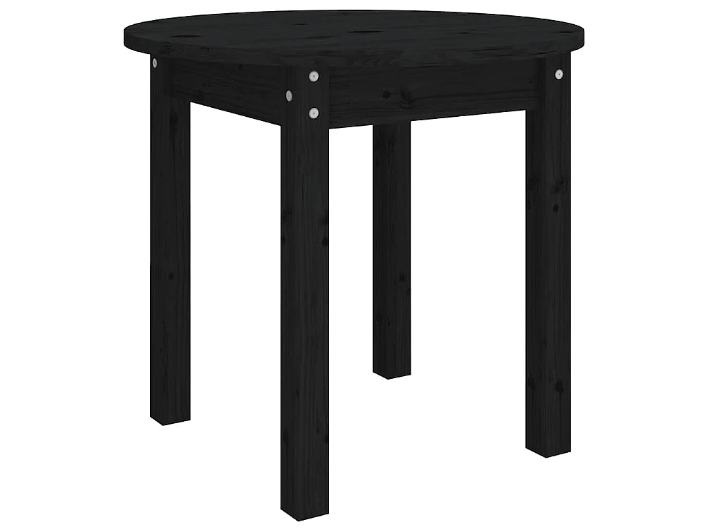 Salontafel Ø 45x40 cm massief grenenhout zwart