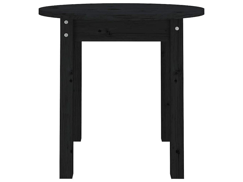 Salontafel Ø 45x40 cm massief grenenhout zwart