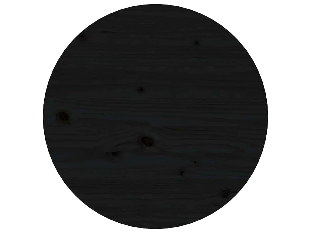 Salontafel Ø 45x40 cm massief grenenhout zwart