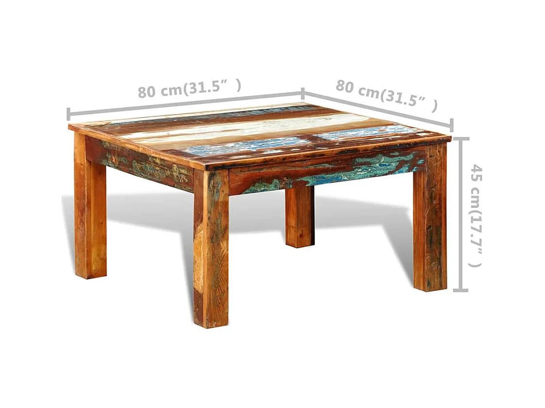 Table basse carrée Bois de récupération