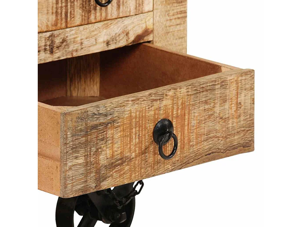 Table basse Bois de manguier brut 70 x 70 x 40 cm