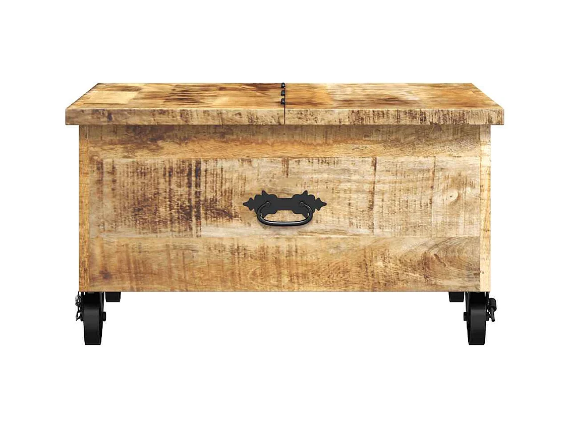 Salontafel 70x70x40 cm ruw mangohout