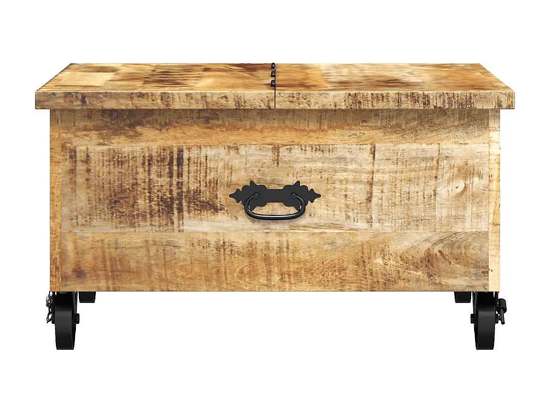 Salontafel 70x70x40 cm ruw mangohout