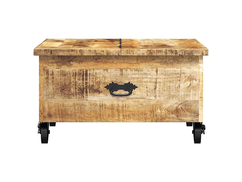 Salontafel 70x70x40 cm ruw mangohout