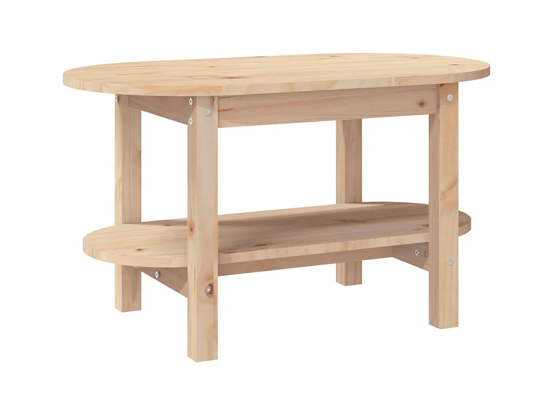 Couchtisch 80x45x45 cm Massivholz Kiefer