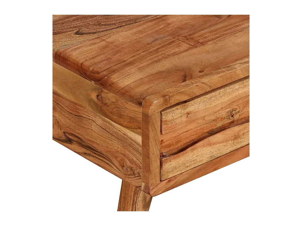 Table basse Bois massif avec tiroir sculpté 100x50x40 cm