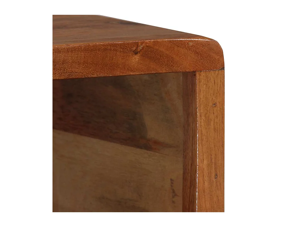 Table basse Bois massif avec tiroir sculpté 100x50x40 cm