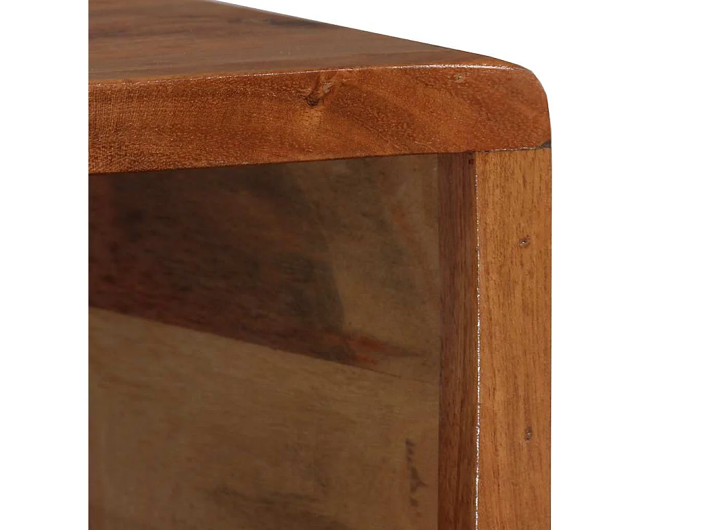 Table basse Bois massif avec tiroir sculpté 100x50x40 cm
