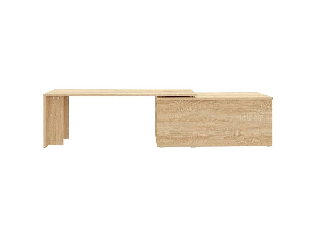 Mesa de centro madera contrachapada color roble 150x50x35 cm