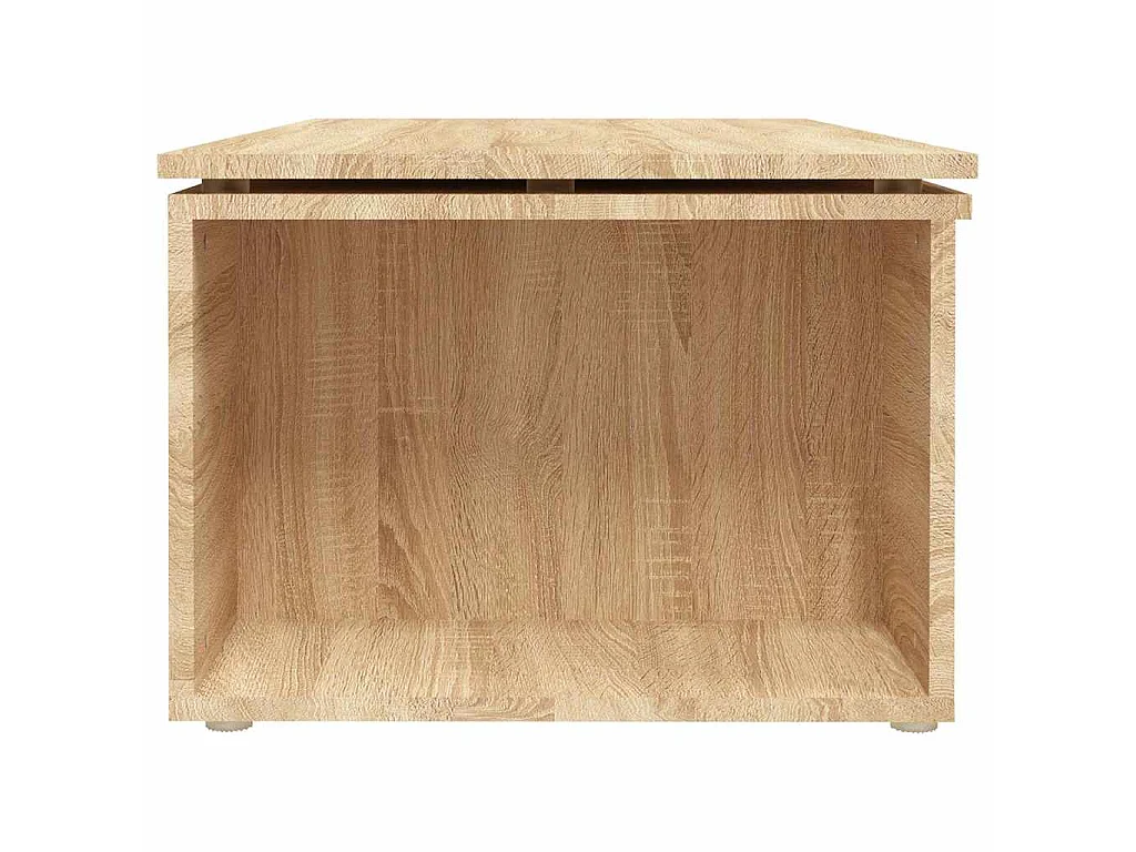 Mesa de centro madera contrachapada color roble 150x50x35 cm
