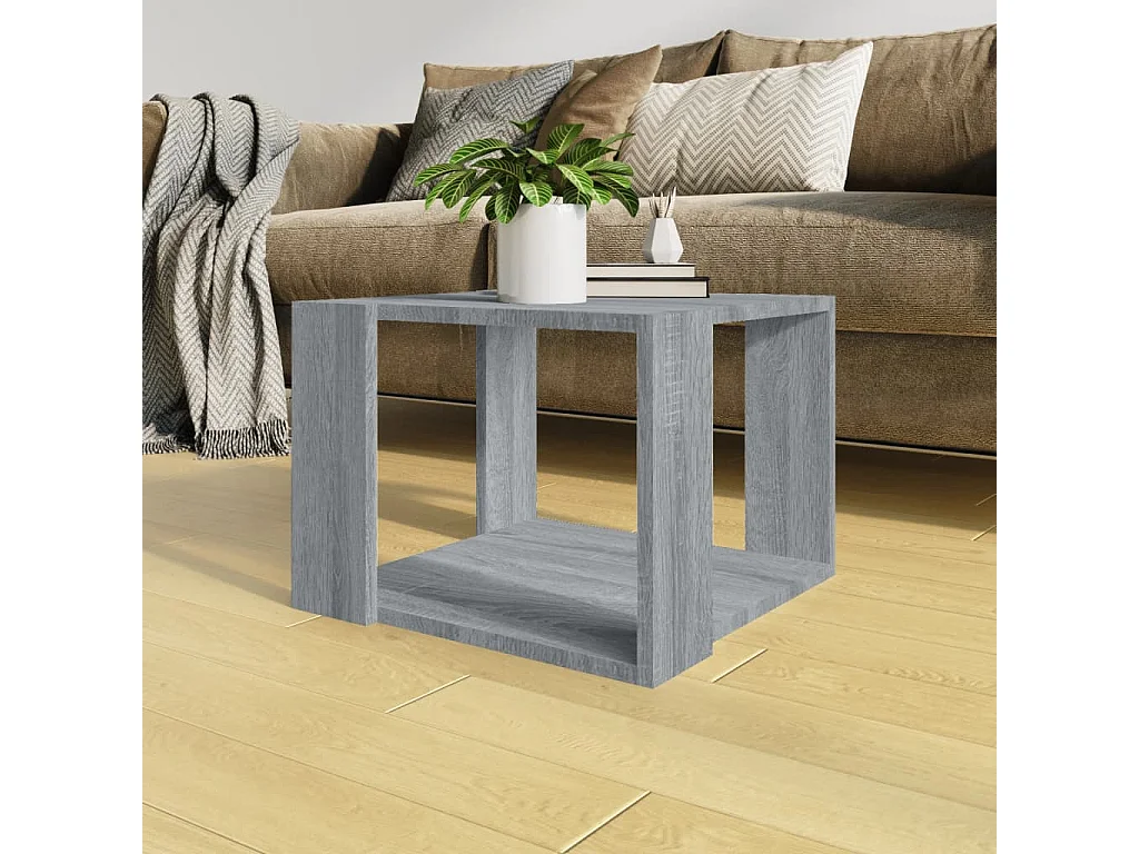 Tavolino Salotto Grigio Sonoma 40x40x30cm Legno Ingegnerizzato