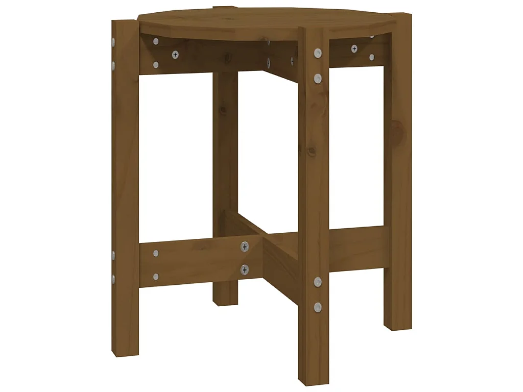 Tavolino da Salotto Ambra Ø 42,5x45cm in Legno Massello di Pino