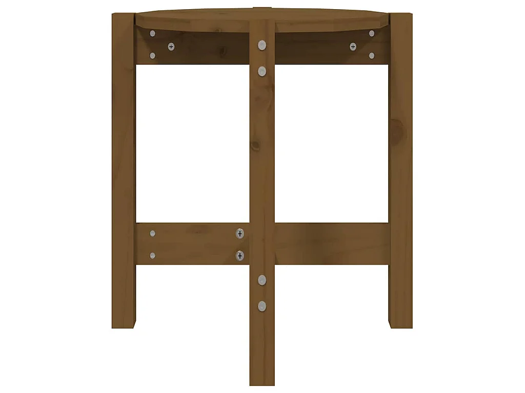 Couchtisch Honigbraun Ø 42,5x45 cm Massivholz Kiefer