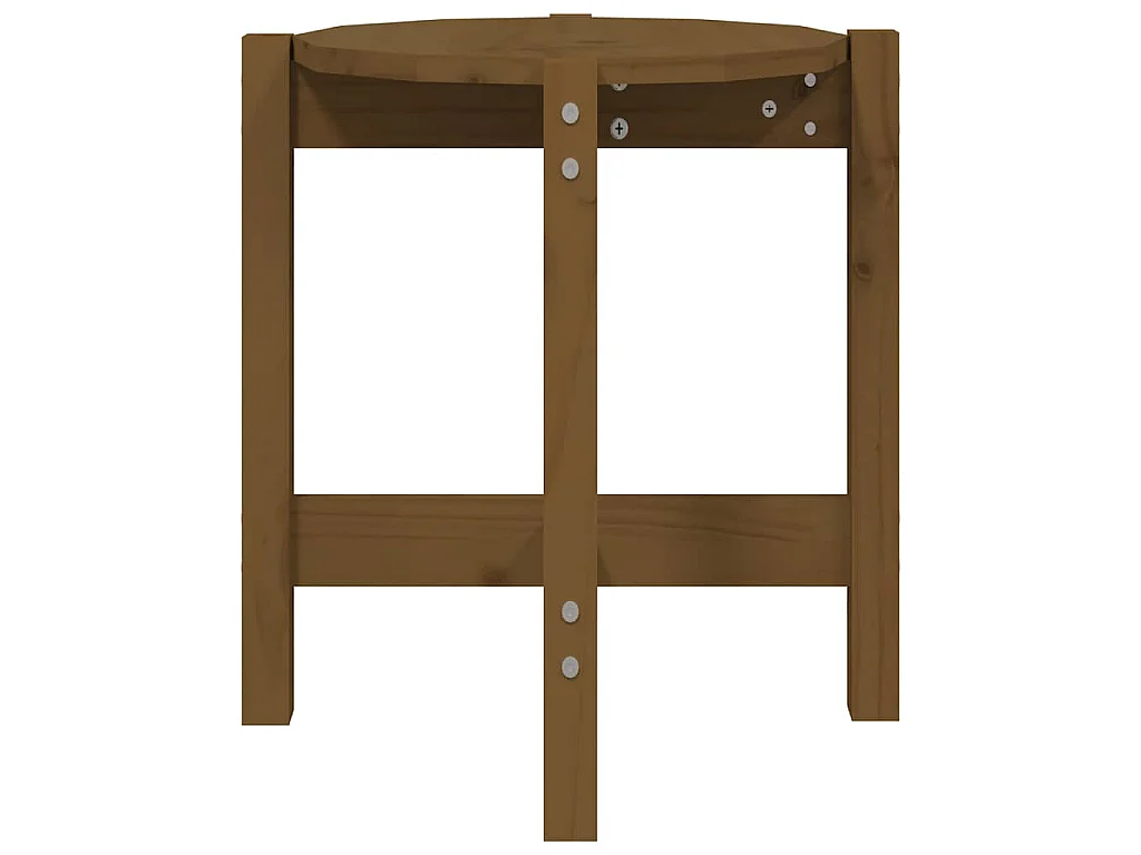 Couchtisch Honigbraun Ø 42,5x45 cm Massivholz Kiefer