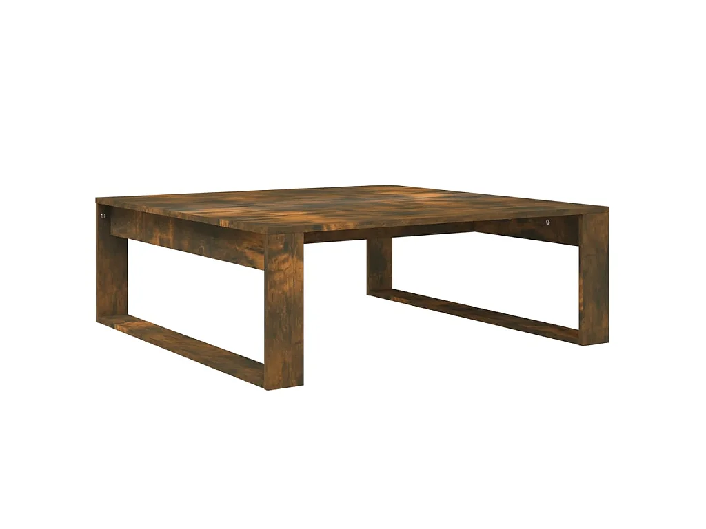 Tavolino da Salotto Rovere Fumo 100x100x35 cm Legno Multistrato