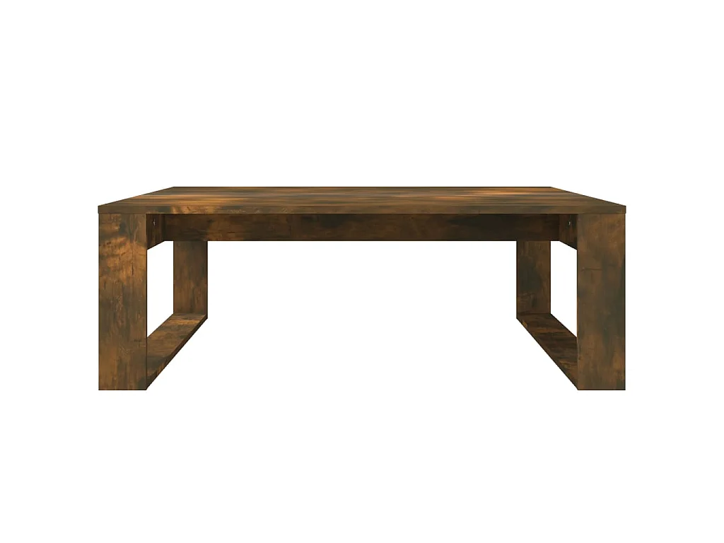 Tavolino da Salotto Rovere Fumo 100x100x35 cm Legno Multistrato