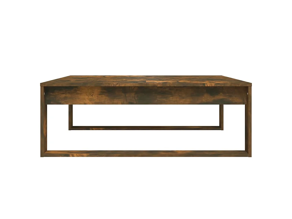 Tavolino da Salotto Rovere Fumo 100x100x35 cm Legno Multistrato