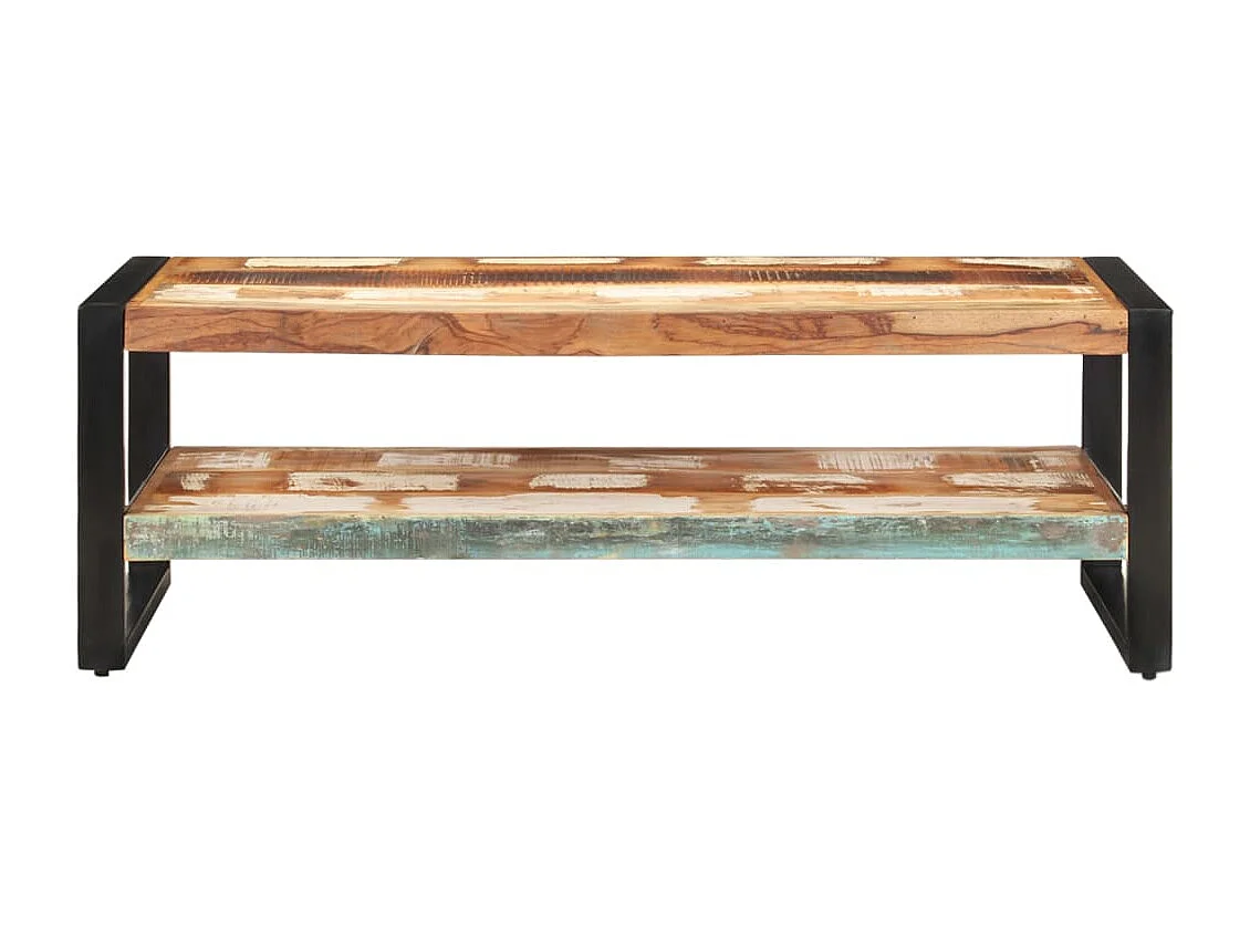 Mesa de centro 120x60x40 cm madeira recuperada maciça