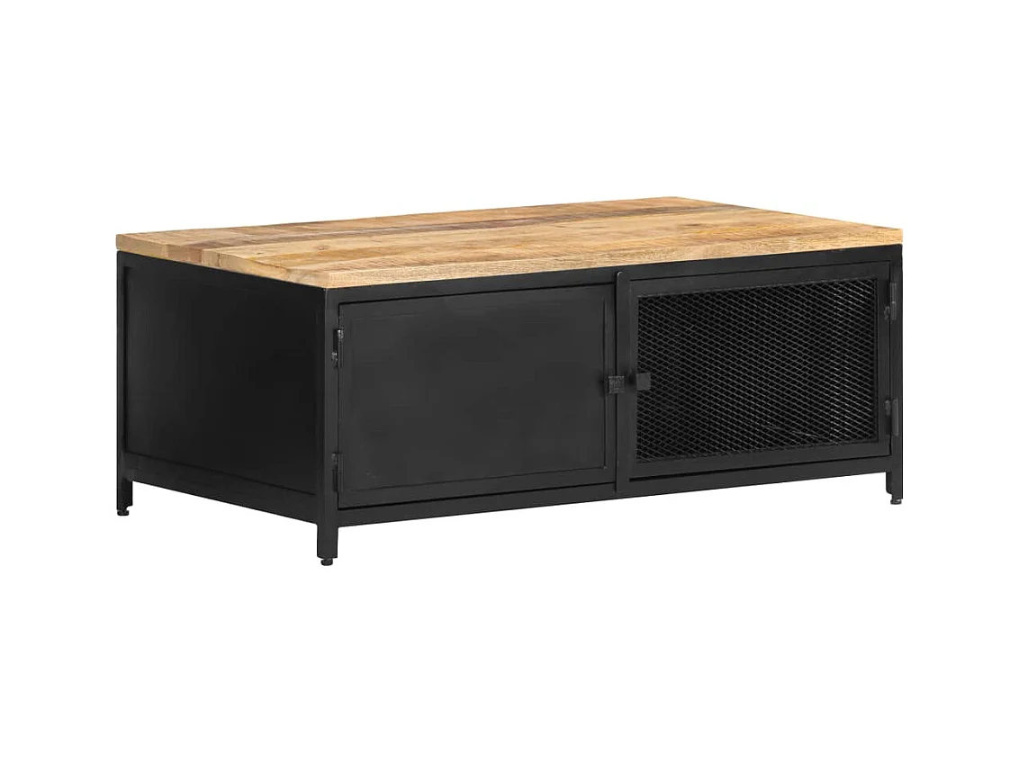 Salontafel 90x50x37 cm massief ruw mangohout