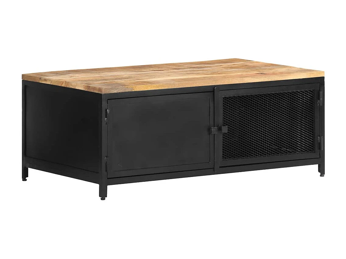 Table basse 90x50x37 cm Bois massif de manguier brut