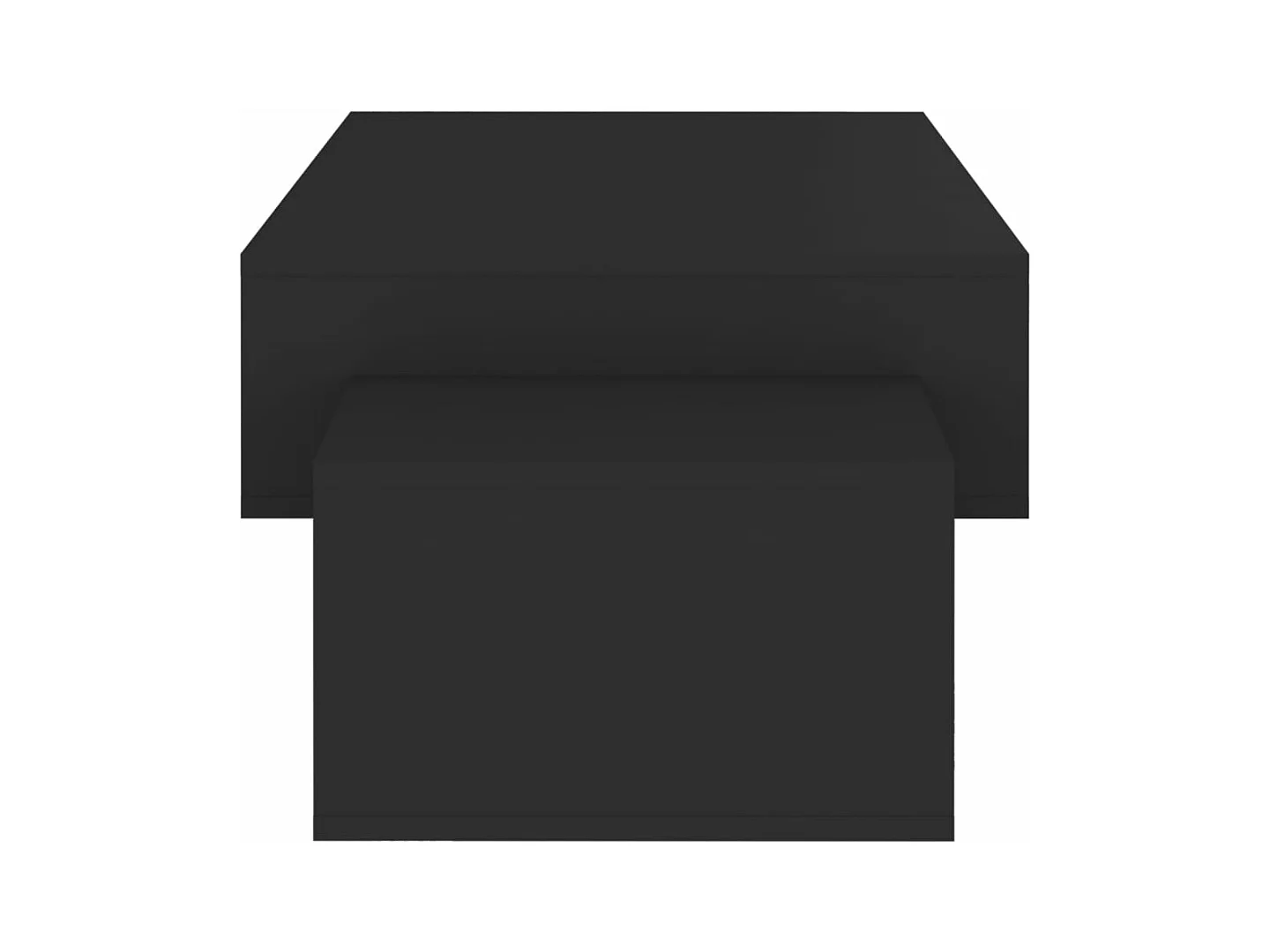 Tavolino da Salotto Nero 105x55x32 cm in Truciolato