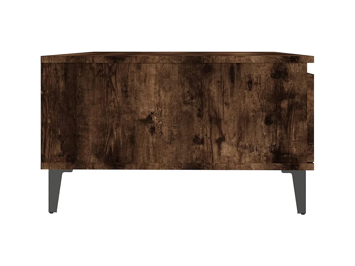 Salontafel 90x60x35 cm bewerkt hout gerookt eikenkleurig
