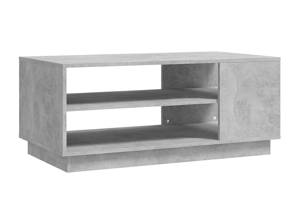 Table basse gris béton 102x55x43 cm bois d'ingénierie