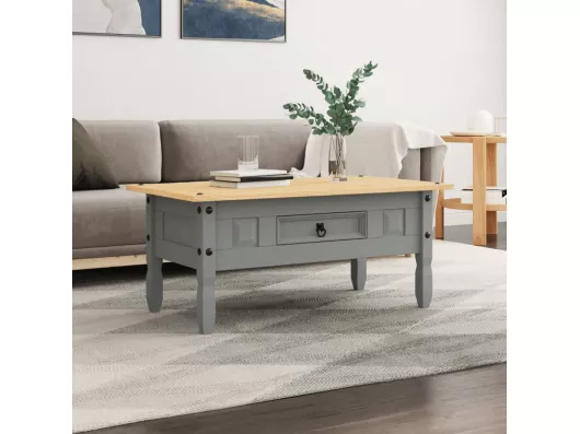 Kauf Unique Couchtisch Mexiko-Stil Kiefernholz Grau 100x55x45 cm