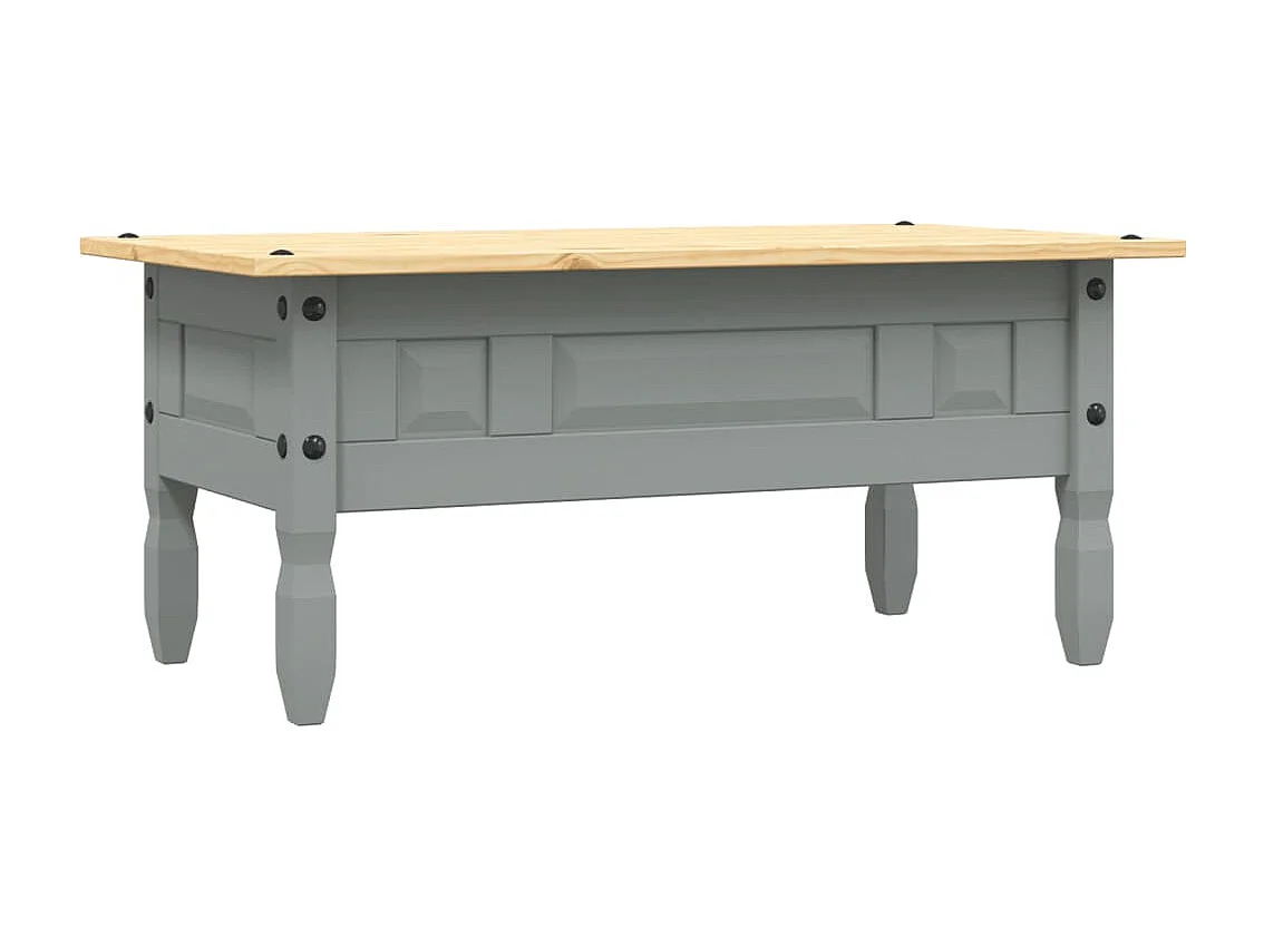 Couchtisch Mexiko-Stil Kiefernholz Grau 100x55x44 cm