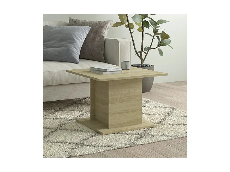 Tavolino da Salotto Rovere Sonoma 55,5x55,5x40 cm in Truciolato