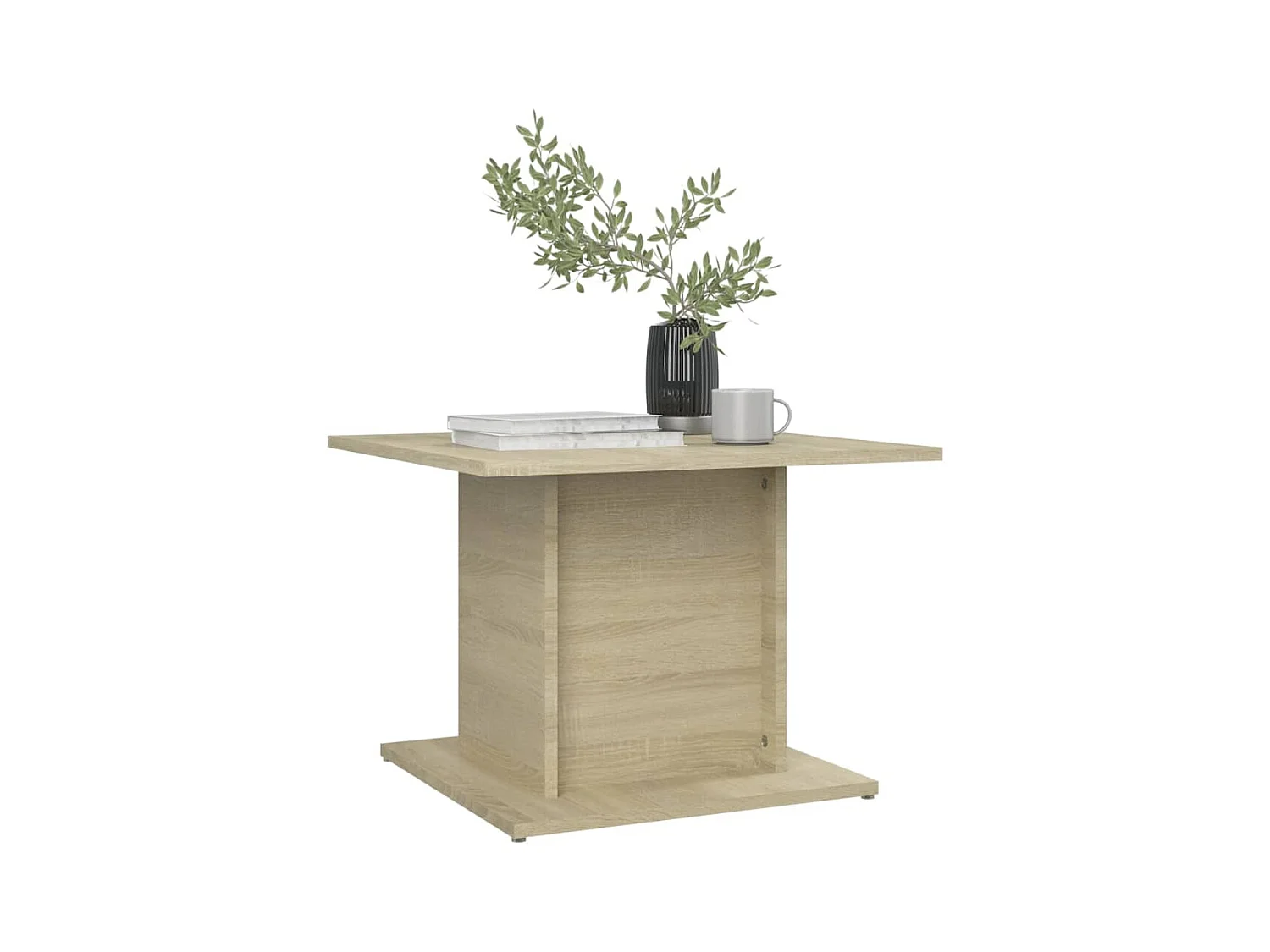 Mesa de centro 55,5x55,5x40cm derivados madeira carvalho sonoma