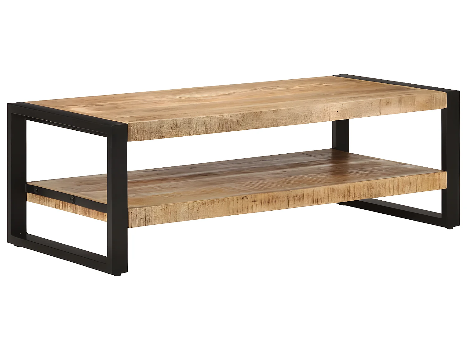 Tavolino da Salotto 120x55x40 cm in Legno Massello di Mango