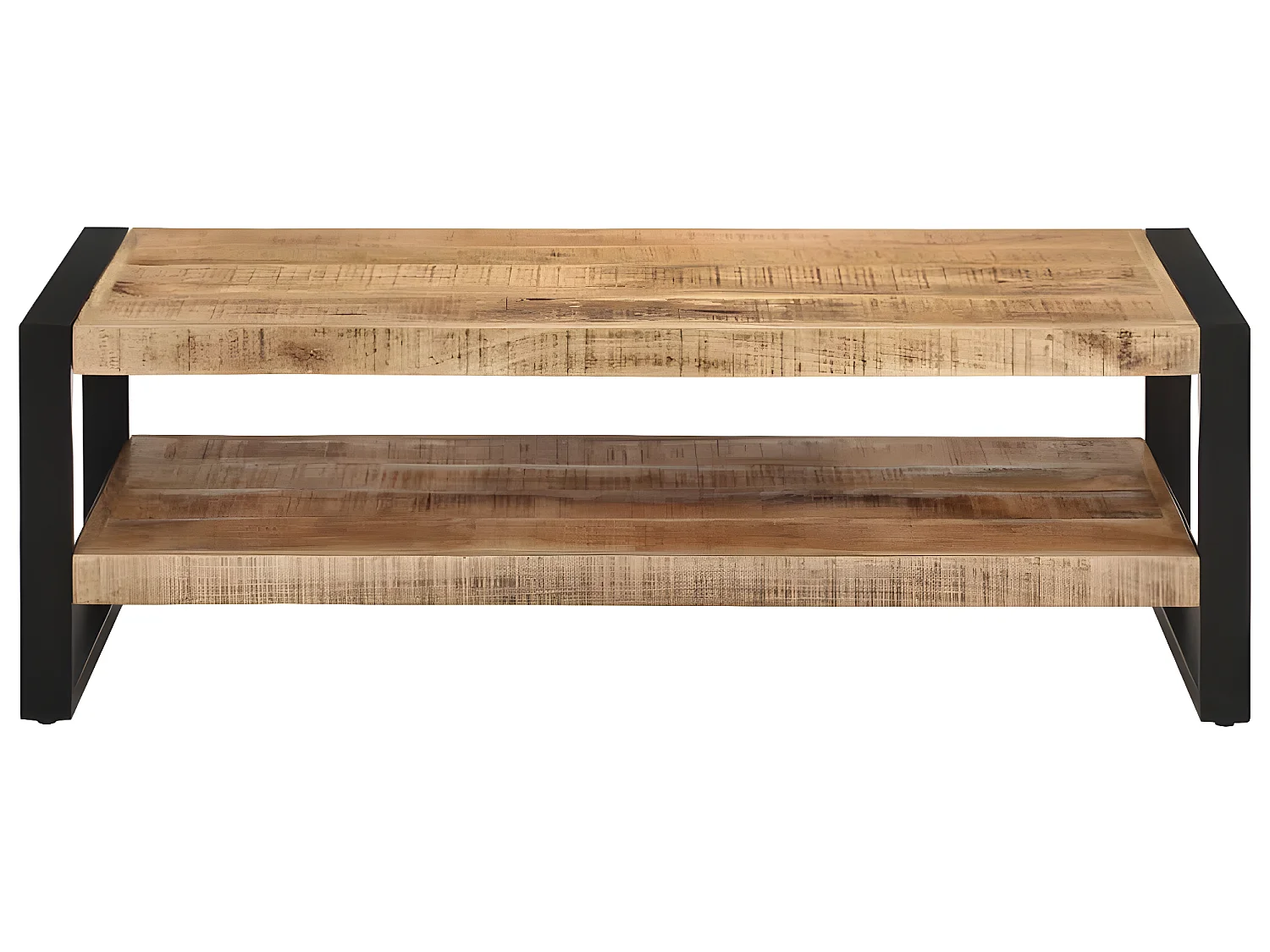 Tavolino da Salotto 120x55x40 cm in Legno Massello di Mango