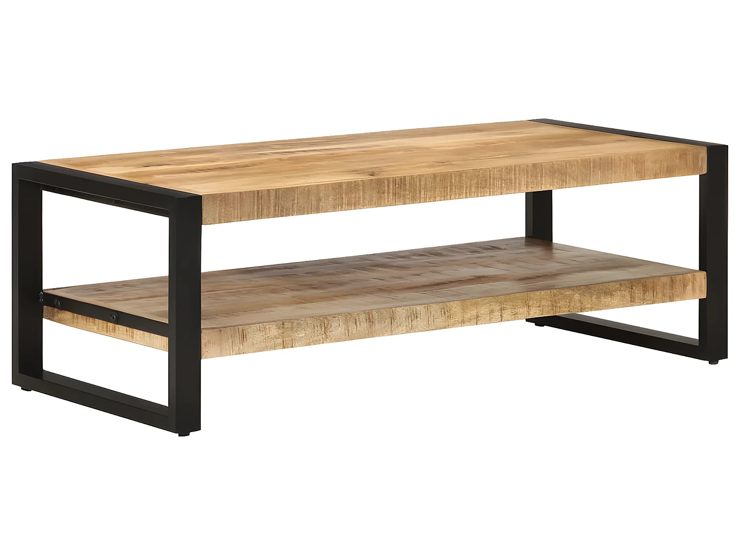 Tavolino da Salotto 120x55x40 cm in Legno Massello di Mango