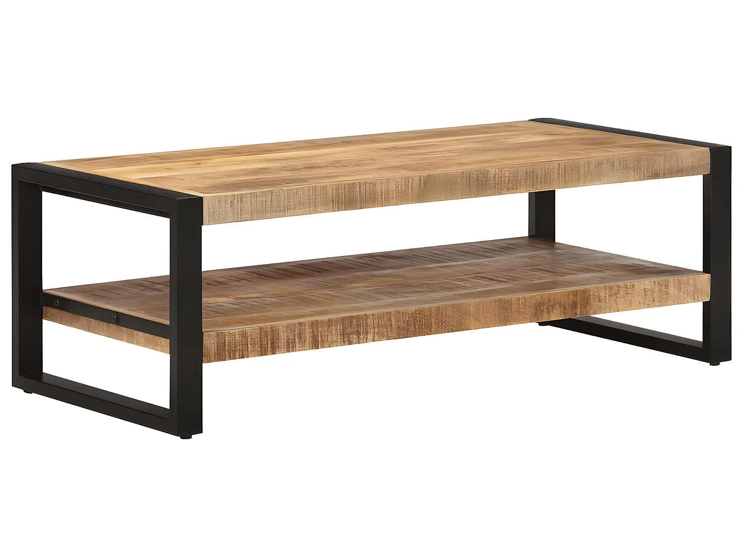 Tavolino da Salotto 120x55x40 cm in Legno Massello di Mango