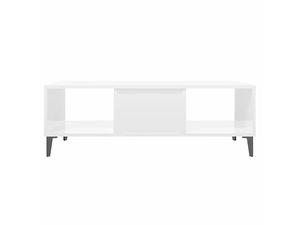 Couchtisch Hochglanz-Weiß 103,5x60x35 cm Holzwerkstoff
