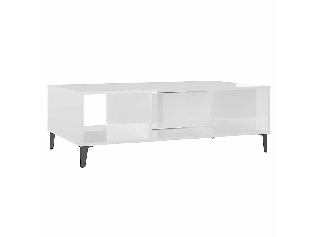 Couchtisch Hochglanz-Weiß 103,5x60x35 cm Holzwerkstoff