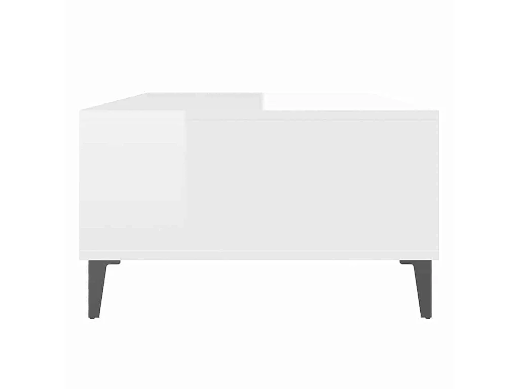 Couchtisch Hochglanz-Weiß 103,5x60x35 cm Holzwerkstoff