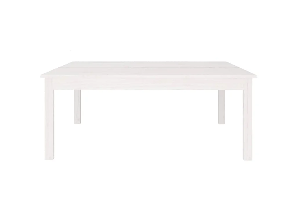 Table basse Blanc 100x100x40 cm Bois massif de pin