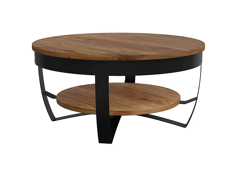 Couchtisch 65x65x32 cm Massivholz Akazie